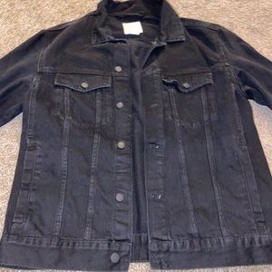 Black Unisex Oversized Denim Jacket